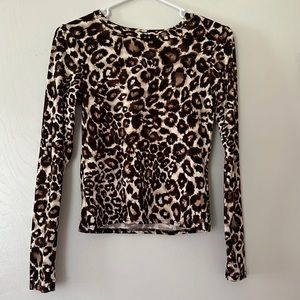 Small Leopard Fitted Long Sleeve